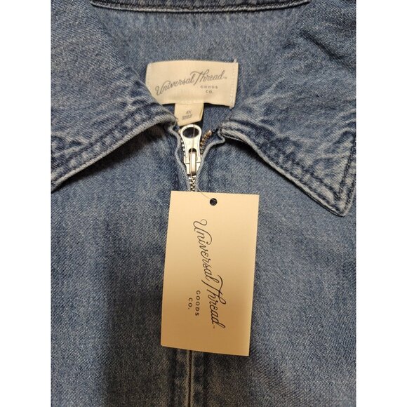 Universal Thread Women's 4X Medium Wash Denim Jacket with Zipper Closure -NEW - Picture 7 of 11